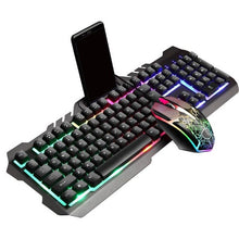 Load image into Gallery viewer, Wired Gaming Keyboard Mouse Combo Set Colorful LED Backlit Desktop Computer Gaming Keyboad Lighted Laptop Gaming Mouse