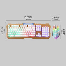 Load image into Gallery viewer, Wired Gaming Keyboard Mouse Combo Set Colorful LED Backlit Desktop Computer Gaming Keyboad Lighted Laptop Gaming Mouse