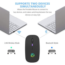 Load image into Gallery viewer, Wireless Mouse Bluetooth RGB Rechargeable Mouse Wireless Computer Silent Mause LED Backlit Ergonomic Gaming Mouse For Laptop PC