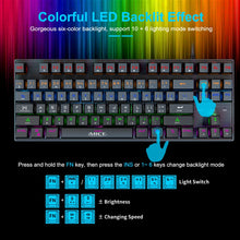 Load image into Gallery viewer, Gaming Keyboard Mechanical Keyboard Backlight RGB Backlit Game Keyboards Russian Keycaps for Gamer PC Computer Gaming Keyboard