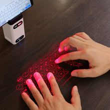 Load image into Gallery viewer, Bluetooth virtual laser keyboard Wireless Projection keyboard Portable for computer Phone pad Laptop With Mouse function hot