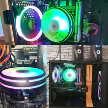 Load image into Gallery viewer, Aigo CPU Cooler 120mm PWM Fan 12V 4Pin RGB Air CPU Cooling Computer LGA 1150 1151 1155 1366 I3 I5 I7 AM3 AM4 Quiet PC CPU Cooler