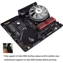 Load image into Gallery viewer, Aigo CPU Cooler 120mm PWM Fan 12V 4Pin RGB Air CPU Cooling Computer LGA 1150 1151 1155 1366 I3 I5 I7 AM3 AM4 Quiet PC CPU Cooler
