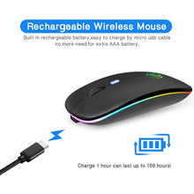 Load image into Gallery viewer, Wireless Mouse Bluetooth RGB Rechargeable Mouse Wireless Computer Silent Mause LED Backlit Ergonomic Gaming Mouse For Laptop PC
