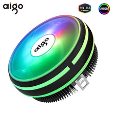 Load image into Gallery viewer, Aigo CPU Cooler 120mm PWM Fan 12V 4Pin RGB Air CPU Cooling Computer LGA 1150 1151 1155 1366 I3 I5 I7 AM3 AM4 Quiet PC CPU Cooler
