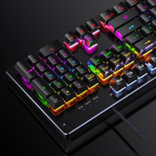 Load image into Gallery viewer, Newest Wired Mechanical Keyboard 104 Keys Auto Switch Shaft Punk Keyboard LED Backlight Professional Computer Gaming Keyboard
