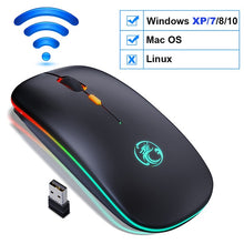 Load image into Gallery viewer, Wireless Mouse Bluetooth RGB Rechargeable Mouse Wireless Computer Silent Mause LED Backlit Ergonomic Gaming Mouse For Laptop PC
