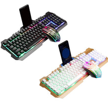 Load image into Gallery viewer, Wired Gaming Keyboard Mouse Combo Set Colorful LED Backlit Desktop Computer Gaming Keyboad Lighted Laptop Gaming Mouse
