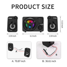 Load image into Gallery viewer, Wireless Bluetooth Speaker Computer TV computer notebook USB Loudspeaker Music Column Speakers Subwoofer With Carry Strap FM
