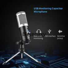 Load image into Gallery viewer, Usb Condenser Microphone Computer Microphone For Youtube Podcast Recording Instrument Play Live Voice Chat Microphone
