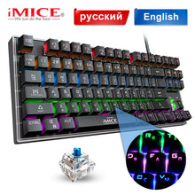 Load image into Gallery viewer, Gaming Keyboard Mechanical Keyboard Backlight RGB Backlit Game Keyboards Russian Keycaps for Gamer PC Computer Gaming Keyboard
