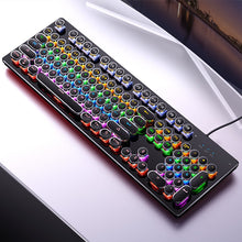 Load image into Gallery viewer, Newest Wired Mechanical Keyboard 104 Keys Auto Switch Shaft Punk Keyboard LED Backlight Professional Computer Gaming Keyboard
