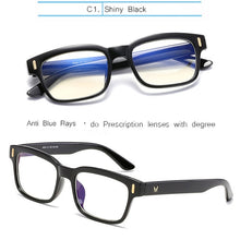 Load image into Gallery viewer, Blue Light Glasses Frame Men Computer Glasses Gaming Nerd Anti Blue Rays Optical Prescription Myopia Polarized Sunglasses
