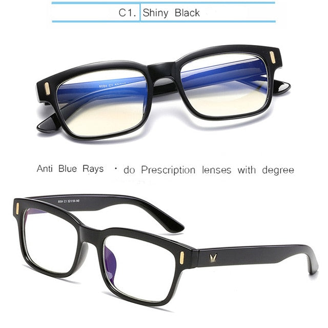 Blue Light Glasses Frame Men Computer Glasses Gaming Nerd Anti Blue Rays Optical Prescription Myopia Polarized Sunglasses