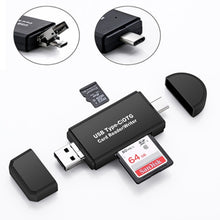 Load image into Gallery viewer, Type C &amp; micro USB &amp; USB 3 In 1 OTG Card Reader  High-speed USB2.0 Universal OTG TF/SD for Android Computer Extension Headers
